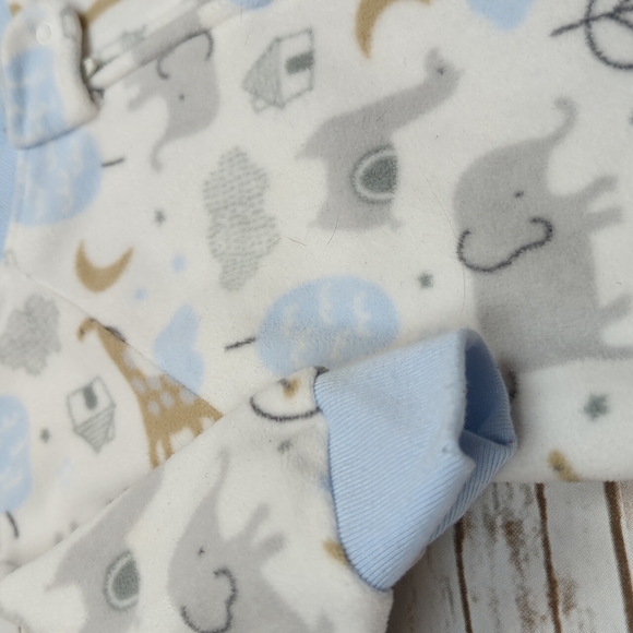 Carter's Just One You Fleece Long Sleeve Gown 0-9M - Picture 3 of 6